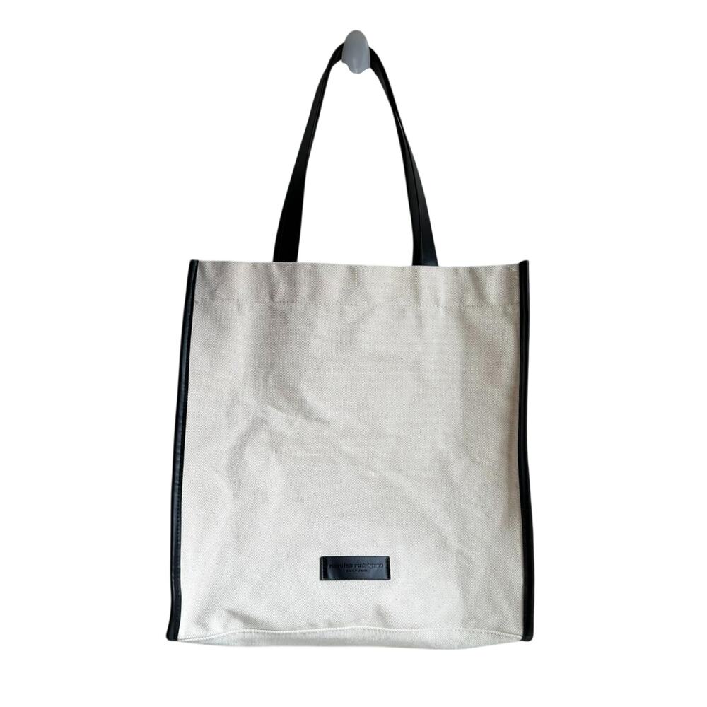 Narciso Rodriguez Parfums Cream Canvas Black Trim Tote